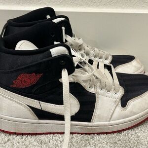 Jordan Women’s  Black, White, and Red Sneakers